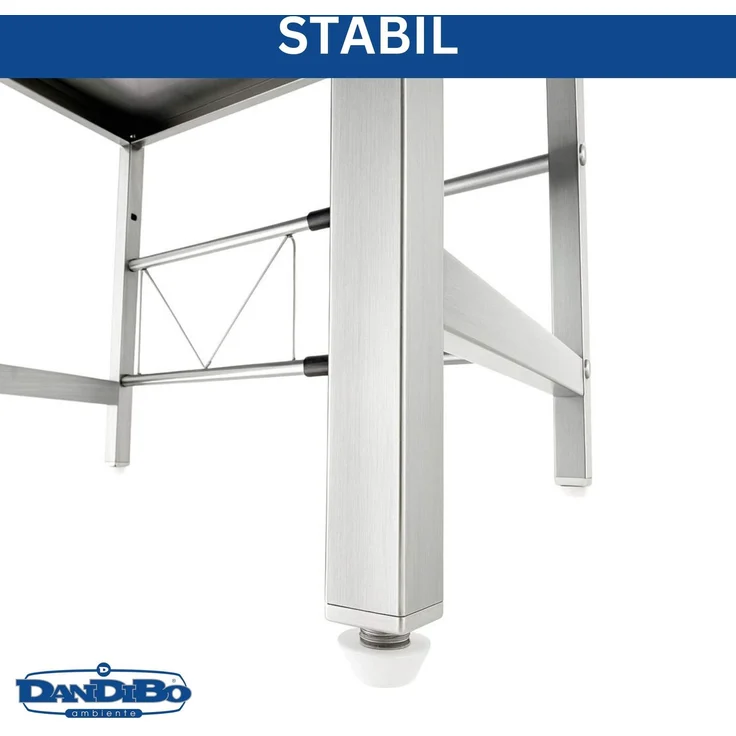 DanDiBo Verstellbares Küchenregal Edelstahl für Arbeitsplatte Stehend 2 Stufig 40-64 cm Regal Küche 96685 Standregal – Bild 4