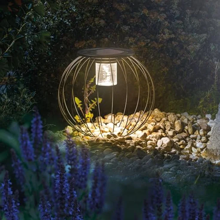 Esotec Exquisite Design Solarleuchte - 36 LED, max. 300 lm, warmweiß 3000 K, Acrylglas, wetterfest für Garten Deko Außen, 102744 – Bild 2