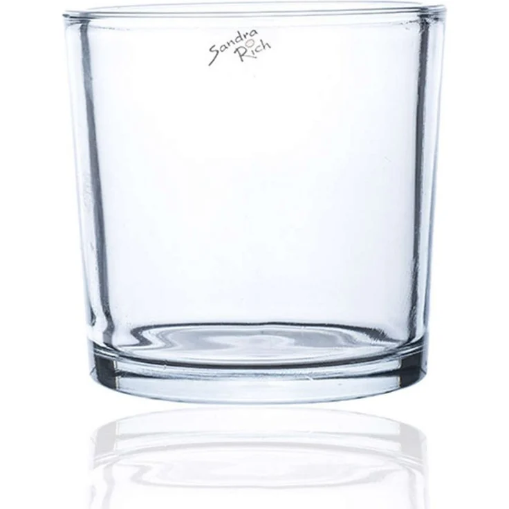 Sandra Rich Übertopf SANDRA RICH, Glasübertopf " cylindrical heavy Pot H 14cm/14cm" – Bild 1