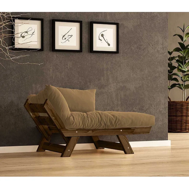 Skye Decor 'CPT8132-140' Garten-Sessel, Walnuss / Camel, 108-140 x 75 cm – Bild 2