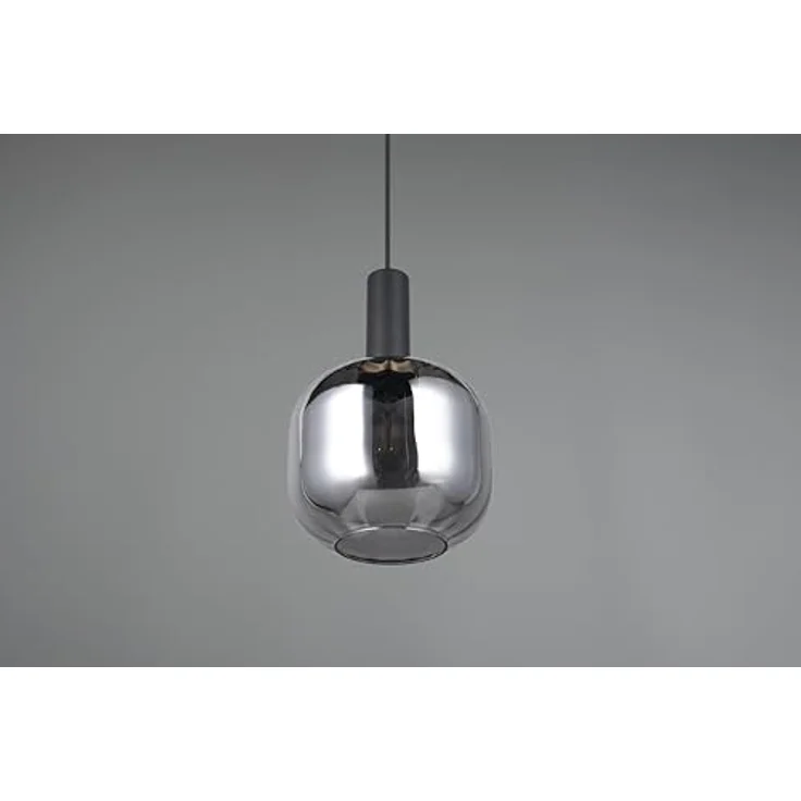 TRIO DIVA Pendelleuchte DH 20x150 cm, einflammig, schwarz, elegantes Design mit mattem Schwarz und Chrom, geeignet für LED Leuchtmittel – Bild 8