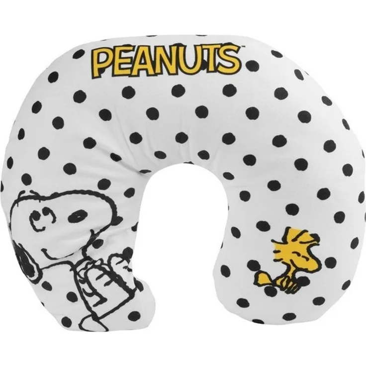 United Labels® Dekokissen Peanuts - Reisekissen Nackenhörnchen Snoopy & Woodstock
