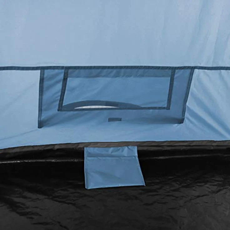 your GEAR Zelt Lido - Tipi-Zelt für 3 oder 4 Personen, Campingzelt mit eingenähtem Boden, Insektenschutz und Stehhöhe, Pyramidenzelt mit UV 50+ Sonnenschutz, Festivalzelt mit 5000 mm Wassersäule, Blau & Grau – Bild 5