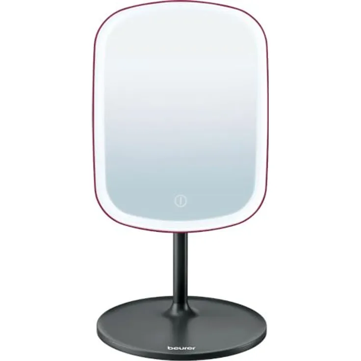 Beurer BS47BF2025 Kosmetikspiegel, LED mit verstellbarem Licht, 1x/5-fache Vergrößerung, drehbar und mit stabiler Basis, inklusive USB-C-Ladefunktion