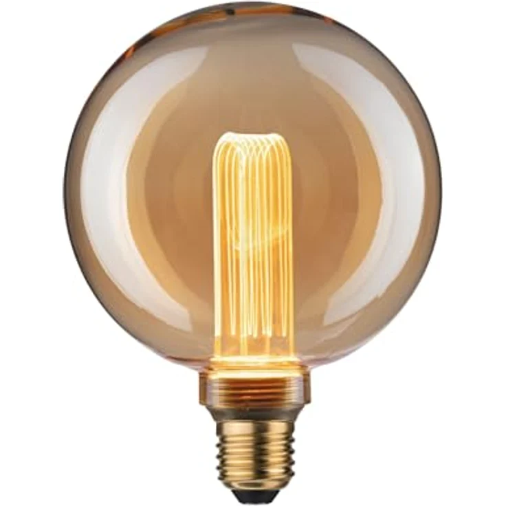 Paulmann LED-Lampe E27 3,5 W Arc 1.800K G125, goldfarben, dekorative Globelampe mit warmem Goldlicht – Bild 1