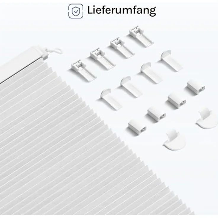 WOLTU Wabenplissee ohne Bohren Verdunklung Thermo Doppelplissee Klemmfix Zweifarbig 60x220 cm Weiß-Weiß, Plissee Faltrollo Sonnen-, Sicht- & Schallschutz, Jalousie Plisseerollo für Fenster & Tür – Bild 10