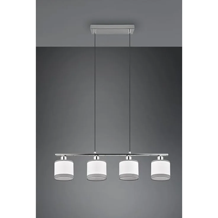Reality Pendelleuchte Davos, 4-flammig in Chrom, 75 cm x 12 cm, elegantes Design mit zylindrischen Formen – Bild 8