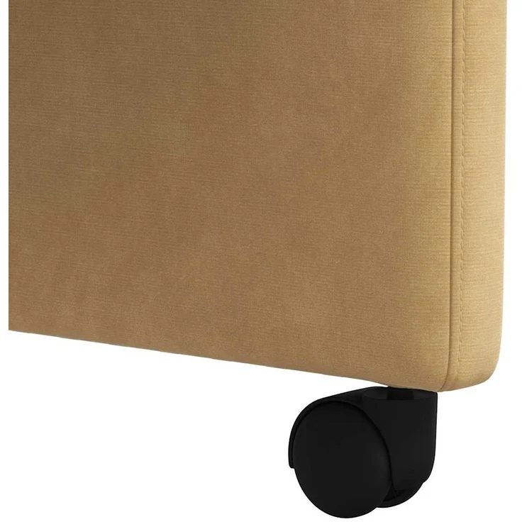 vidaXL Esszimmerstühle mit Rollen 2 pcs Braun 58 x 65 x 98 cm Samt 42017882 – Bild 8