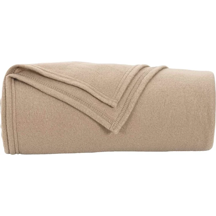 vidaXL Überwurfdecke Kamel 270 x 240 cm Fleece 42017012 – Bild 4