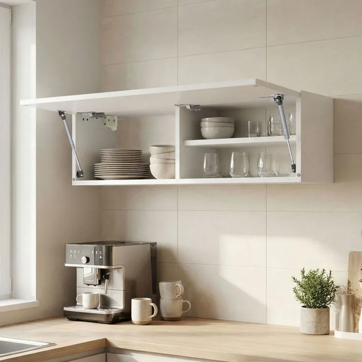 Home Nature Wohnkonzept Hängeschrank für Küche, Bad und Schlafzimmer aus Spanplatte, 30 x 25 x 120 cm, Weiß