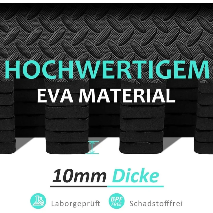 Bodenschutzmatte Fitness Set 12/24/48 Puzzlematte EVA Sportmatte Gymnastikmatte – Bild 2