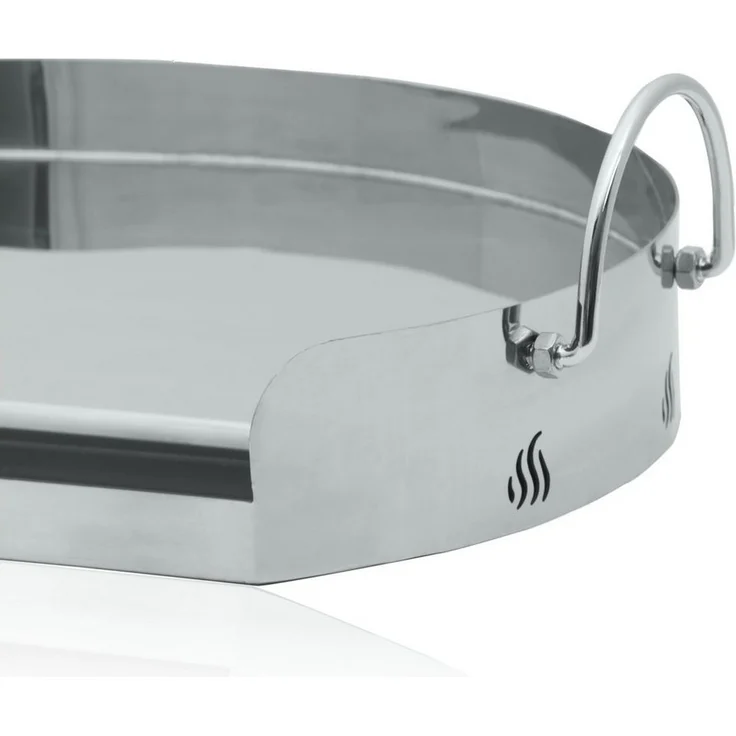 BBQ-Toro Grillplatte Edelstahl Ø 55 cm ideal für 57er Kugelgrill, Plancha für Grill – Bild 3