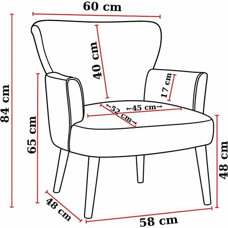 Hanah Home 'Az-2Rom-Cvz - Tan' Ohrensessel- und Hocker-Set (3-teilig), Bräunen, 60 x 84 x 52 cm – Bild 3