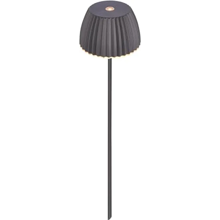 BRILONER - Riffle Mini Gartenleuchte mit Erdspieß, Akku, Touch, dimmbar, höhenverstellbar, Außenleuchte Akku, Gartenlampe, Beetbeleuchtung, Gartendeko, Wegeleuchten außen, 8,5 x 80,5 cm, Anthrazit – Bild 2