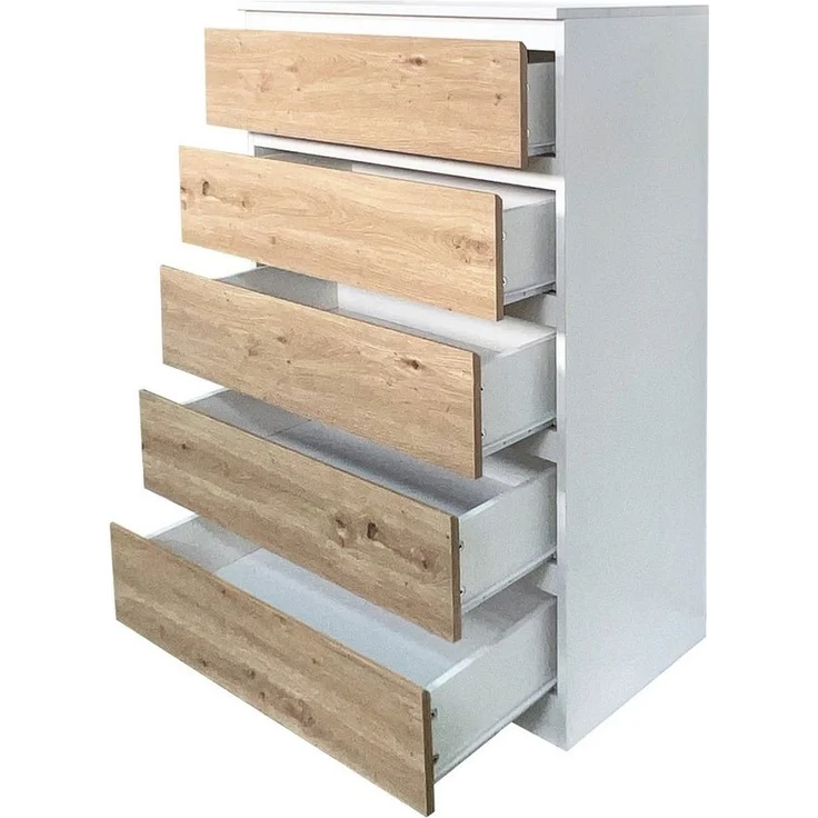 HTI-Living Kommode Kommode mit 5 grifflosen Schubladen (Stück, 1 St, 1 Kommode), Sideboard – Bild 2