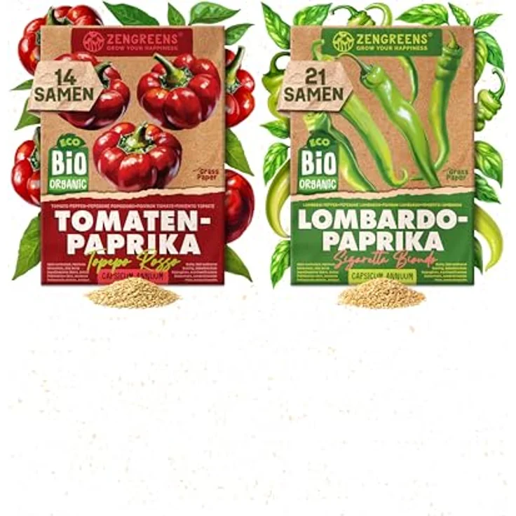 ZenGreens® - Bio Paprikasamen im 6er Set - 6 Paprika Samen für den einfachen Anbau im Garten, Balkon oder Hochbeet - Pflanzensamen - Saatgut – Bild 14