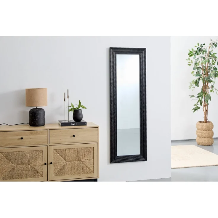 Carryhome 'TOBI' Spiegel, Kunststoff schwarz, 50 x 150 x 2.1 cm, senkrecht und waagerecht aufhängbar – Bild 4