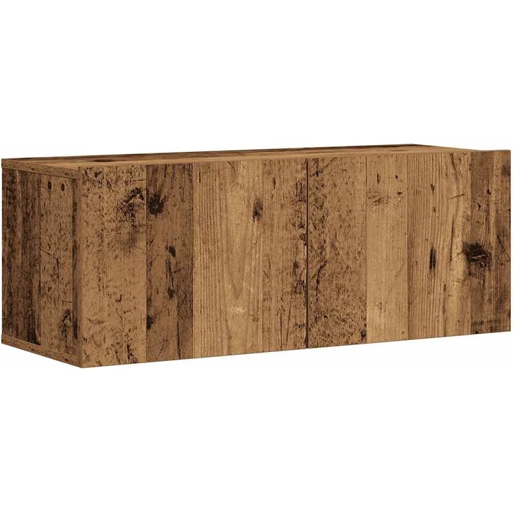 vidaXL 7-tlg. TV-Schrank-Set Wandmontage Altholz-Optik Holzwerkstoff 3329019 – Bild 3