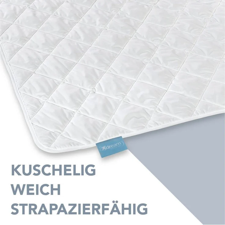 XDREAM Sommerbettdecke Pure, ultraleichtes und dünnes Steppbett, ideal für den Sommer, Füllung: Hohlfaser-Polyesterfüllung, Bezug: Polyester, allergikerfreundlich, atmungsaktiv, Kinderdecke 100x135 cm – Bild 3