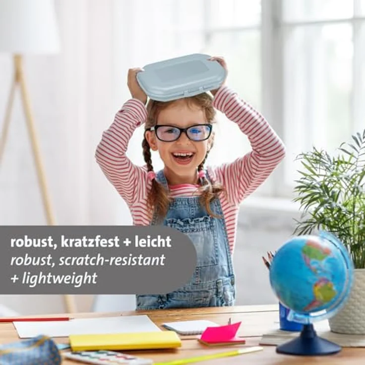 WESTMARK Lunchbox Brotdose/Snackbox, mit Klick-Verschluss, Höhe: ca. 3,7 cm, Blau, PP – Bild 6