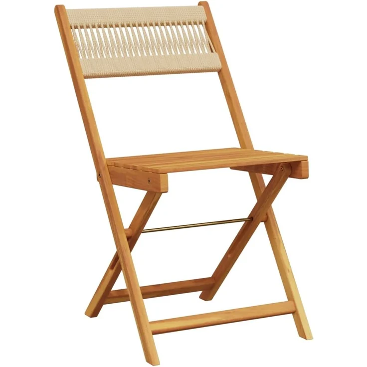 vidaXL Gartenstühle 4 Stk. Klappbar Beige Massivholz Akazie 3214607 – Bild 2