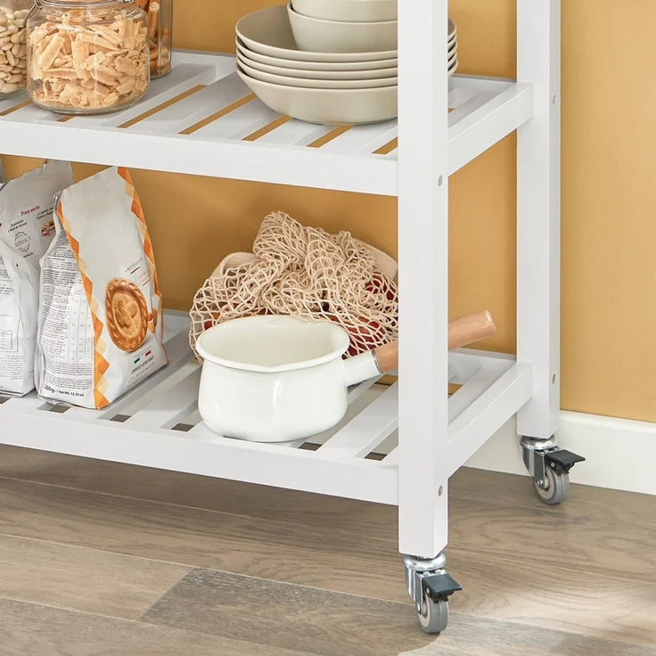 SoBuy FKW68-WN Kücheninsel, MDF, Lackiert, Weiß, 84 x 89 x 39 cm – Bild 6