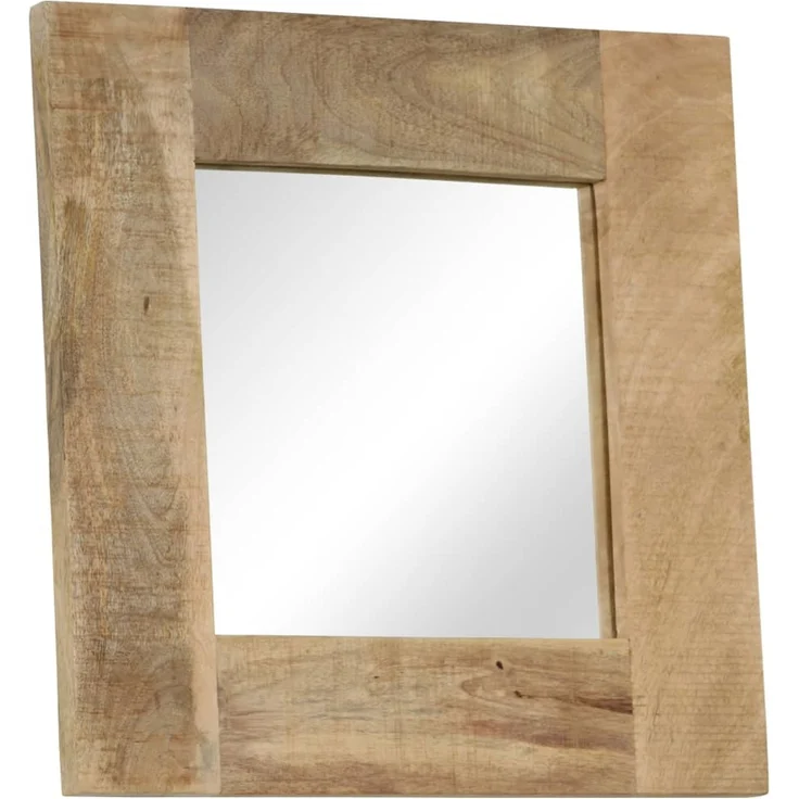 Spiegel, Wandspiegel Mangoholz Massiv 50 x 50 cm – Bild 2