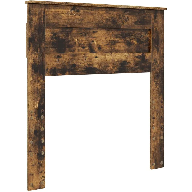 vidaXL Bettrahmen Geräucherte Eiche 90 x 190 cm Massives Kiefernholz 3409803 – Bild 5