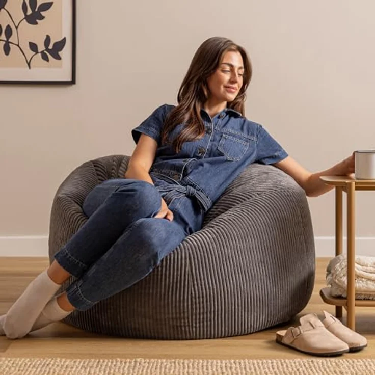 icon Sitzsack Erwachsene XXL aus Cord „Kingston“, Sitzsack XXL, Made in Germany, für Erwachsene & Kinder, für Wohnzimmer – Bild 3
