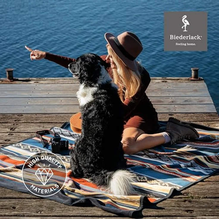 Wohndecke Adventure, Ethno-Decke in 150x200 cm, Decke aus Baumwollmischgewebe, Biederlack, Made in Germany – Bild 7