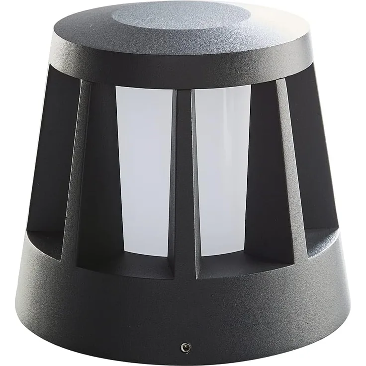 Heitronic 501332 LED Wegbegrenzungsleuchte Gomera anthrazit rund mit Anfahrschutz