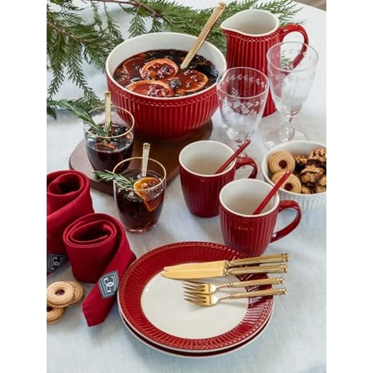 Greengate Becher Alice Becher mit Henkel red 0,4 l, Stoneware – Bild 2