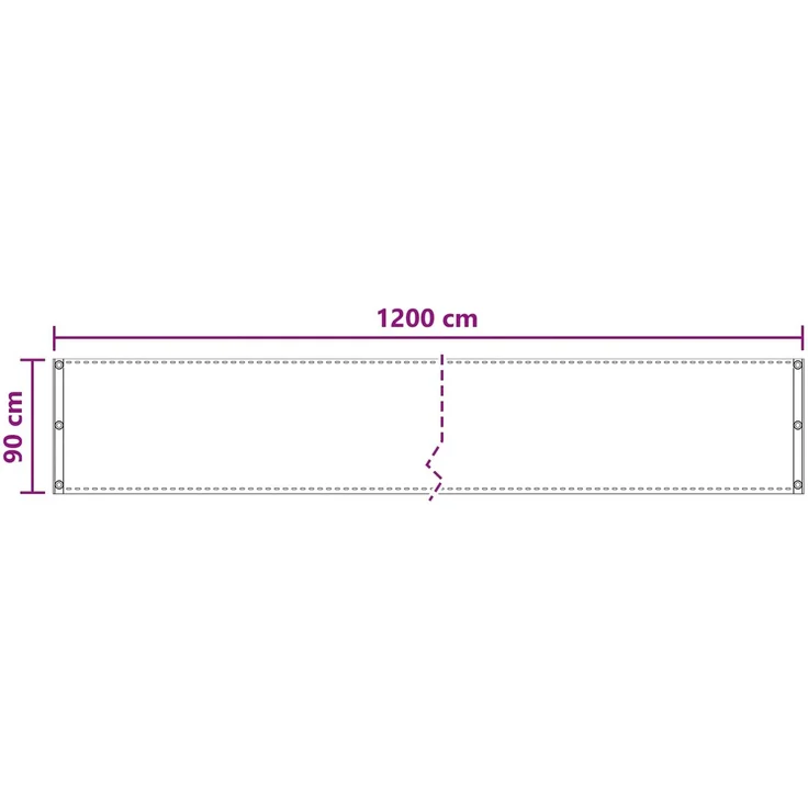 vidaXL Balkonsichtschutz Taupe 90 x 1200 cm HDPE und Aluminium 4003144 – Bild 5