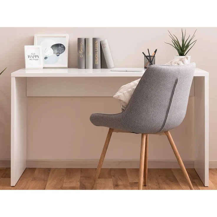 Schreibtisch >Ravenna< in Weiß Matt - 130x75x54cm (BxHxT)