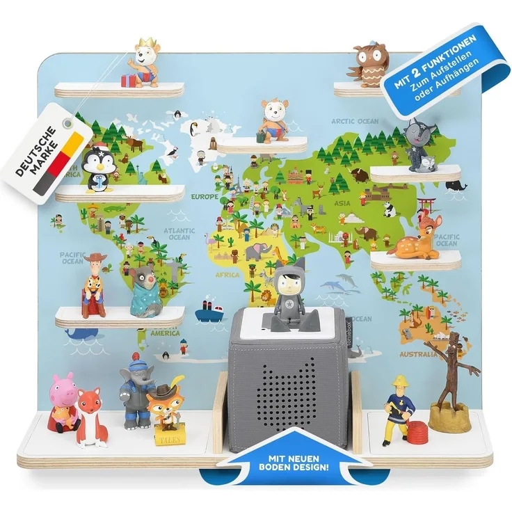 stadtecken Kinderregal Atlas 2, Regal für die Toniebox und ca. 50 Tonies