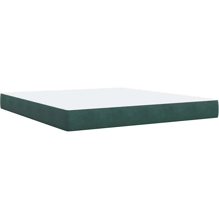 vidaXL Boxspringbett mit Matratze Dunkelgrün 180x200 cm Samt 3290121 – Bild 11