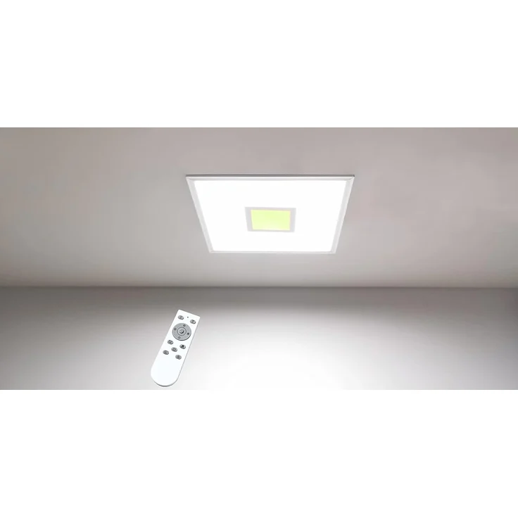 TRANGO LED Panel, 3027 LED Deckenlampe 24 Watt LED Modul - 2400 Lumen *MO* stufenlos dimmbar & Lichtfarbe steuerbar mit Fernbedienung von 3000K-6000K & integrierter RGB Farbwechsel Ambiente Beleuchtung, Deckenleuchte, Wandlampe, Deckenpanel, Wohnzimmer... – Bild 8