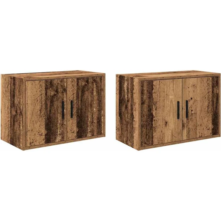 vidaXL Garagen-Wandschränke 2 Stk. Altholz-Optik Holzwerkstoff 860658 – Bild 1