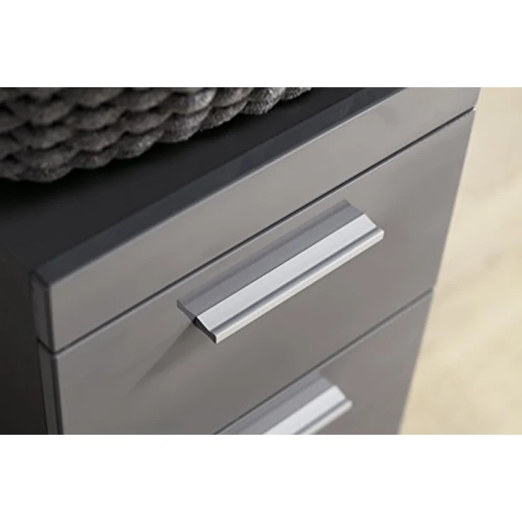 Trendteam 'Amanda' Hochschrank, Holz, Grau Hochglanz, 190 x 31 x 37 cm – Bild 8