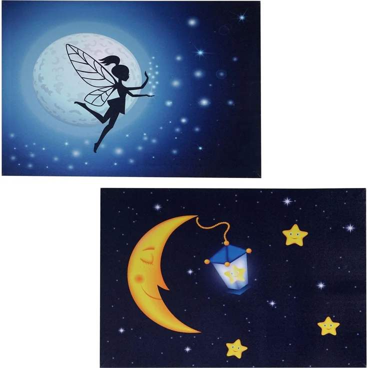 2er-Set LED-Bild Leinwandbild Leuchtbild Wandbild 40x60 cm, Timer ~ Kids + 20 Bildpunkte – Bild 6