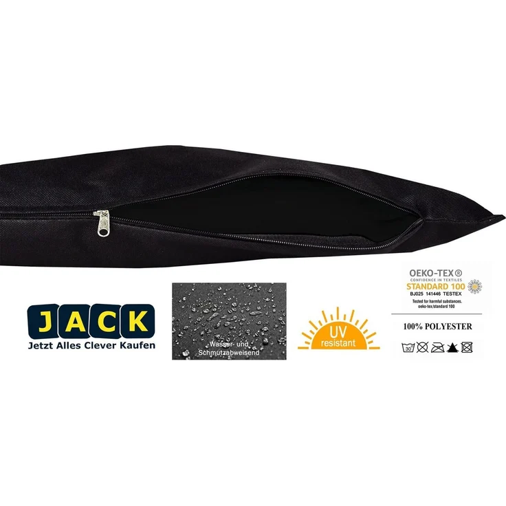 JACK Kissenbezüge JACK 2er Set 30x50cm Outdoor Hülle Wasserfest, (2 Stück), robust und strapazierfähig, Wasserabweisend, für Innen & Außen – Bild 2