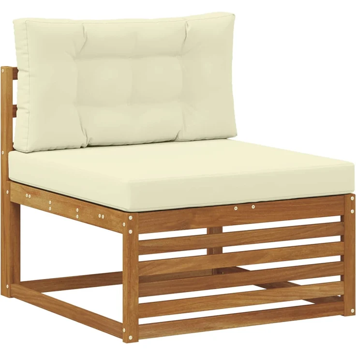 vidaXL Outdoor-Sofagarnitur 4 stk. 4-Sitzer Natur und Creme 3383298 – Bild 3