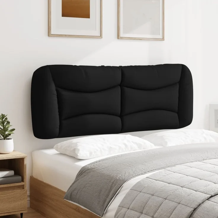 vidaXL Kopfteil-Kissen Schwarz 120 cm Stoff 374563 – Bild 4