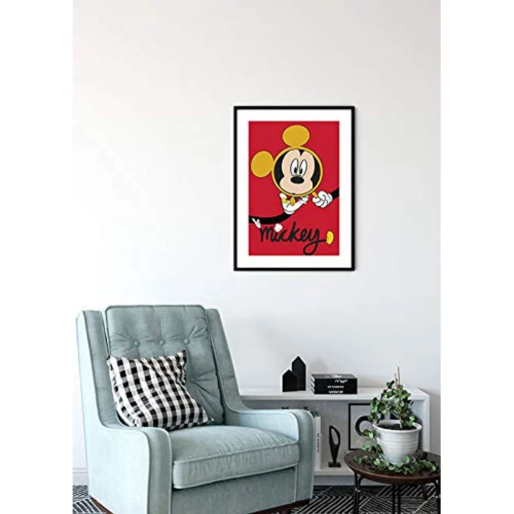 Komar Disney Wandbild Mickey Mouse Lupe, Kunstdruck für Kinderzimmer, Größe 40x50cm, ohne Rahmen, lichtbeständig und faltenfrei – Bild 4