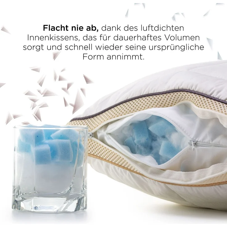 Vitapur KOPFKISSEN NEO Microfaser Weiß 40×80 (H 18.5 x T 40 x B 80 cm) – Bild 2