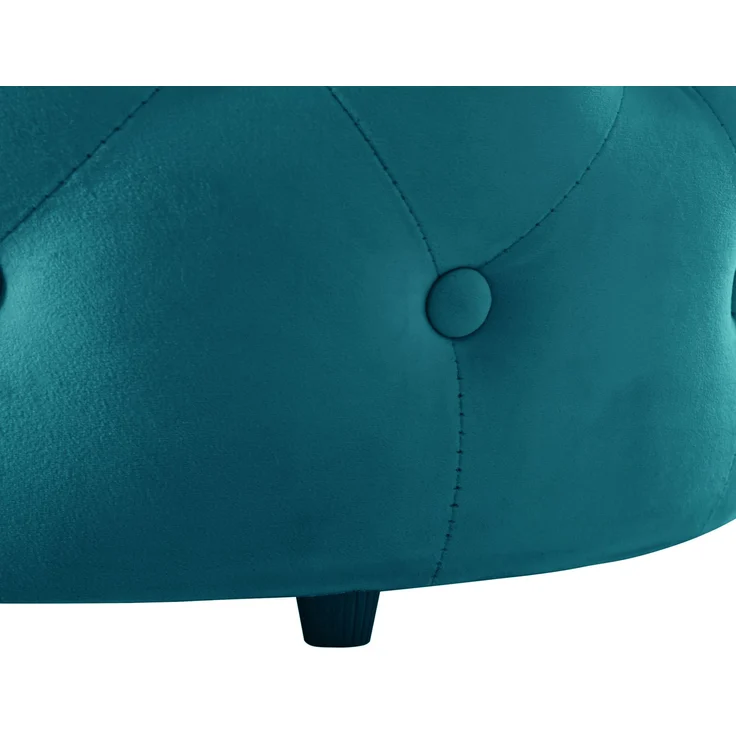 Luxuriöses 2er-Set Nesting-Hocker aus Samt, 4-in-1-Funktion, runder Stauraum-Fußhocker mit Holzablage, kein Aufbau erforderlich, Blau--Blau--59.6x59.6x38cm--YOUDENOVA – Bild 10