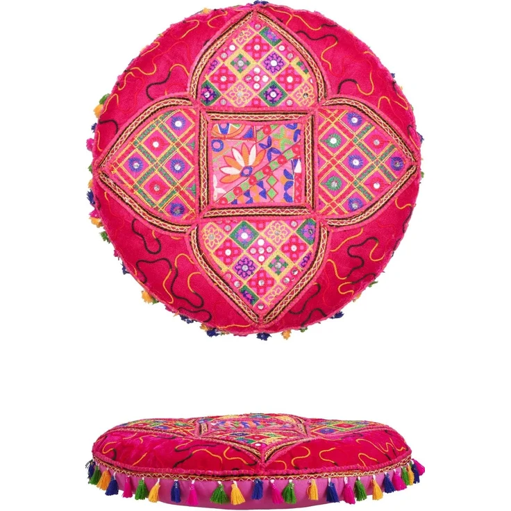 Marrakesch Orient & Mediterran Interior Pouf Arabisches Bodenkissen Bahri, Sitzkissen, Bodenkissen, Handarbeit