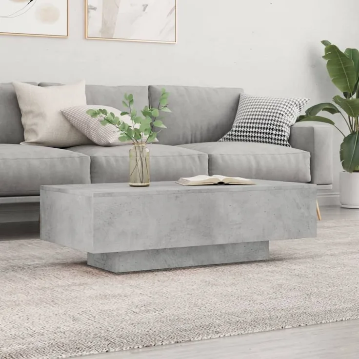 vidaXL Couchtisch Betongrau 100x49,5x31 cm Holzwerkstoff 833891