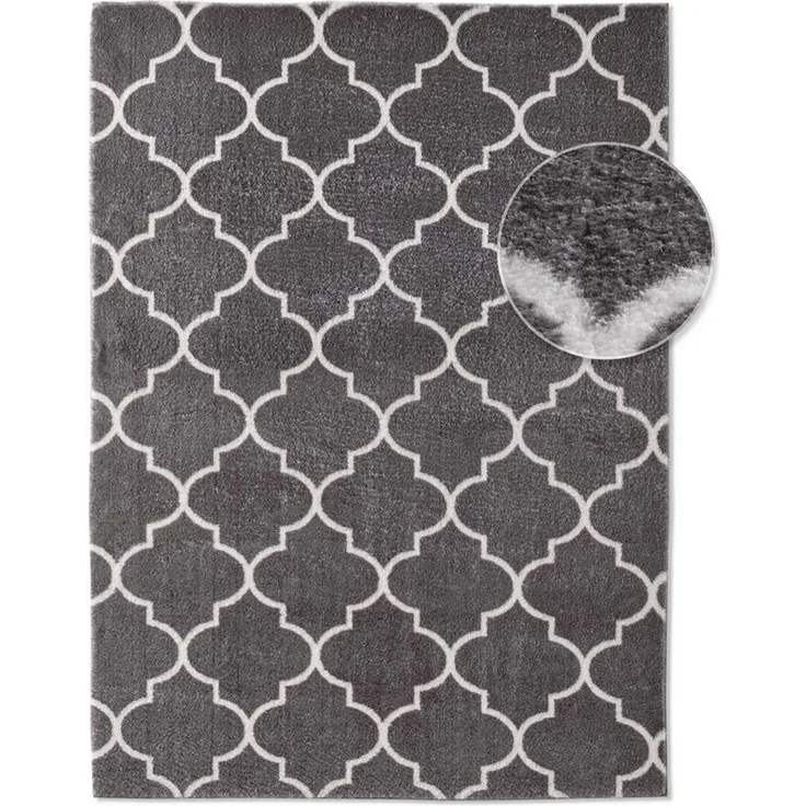 TaraCarpet Teppich Valetta Florentiner 52, rechteckig, Höhe: 19 mm, Skandi designer kurzflor waschbar Wohnzimmer Schlafzimmer 060x120 cm
