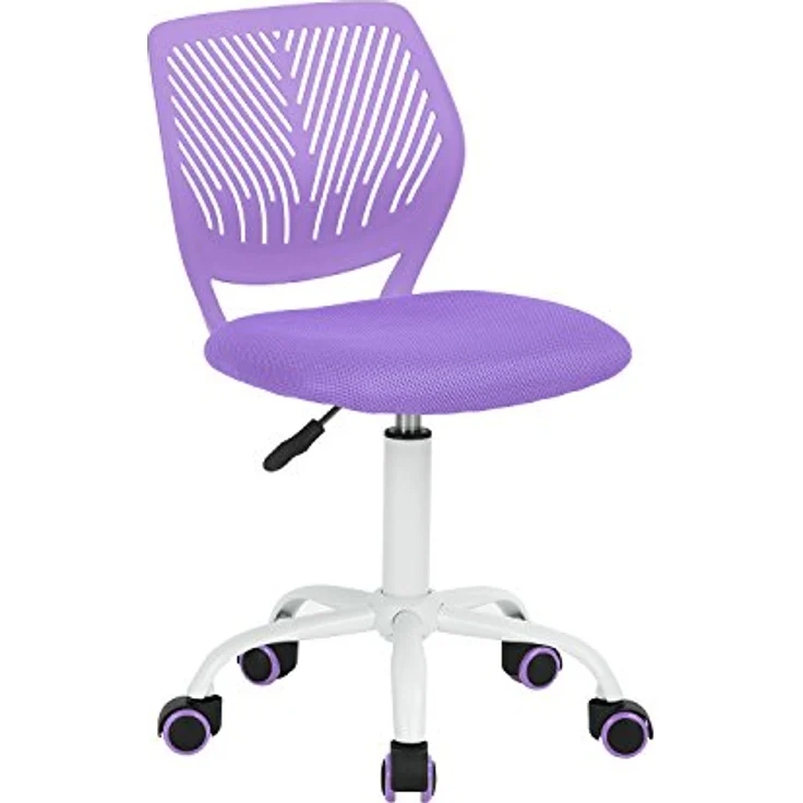 FurnitureR Bunter Schreibtischstuhl, moderner höhenverstellbarer Computerstuhl ohne Armlehnen, ergonomischer Drehstuhl für Kinderzimmer und Home Office – Bild 2